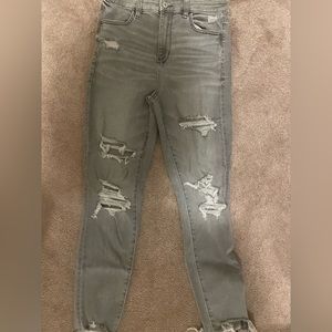 Grey ripped American Eagle Jeans